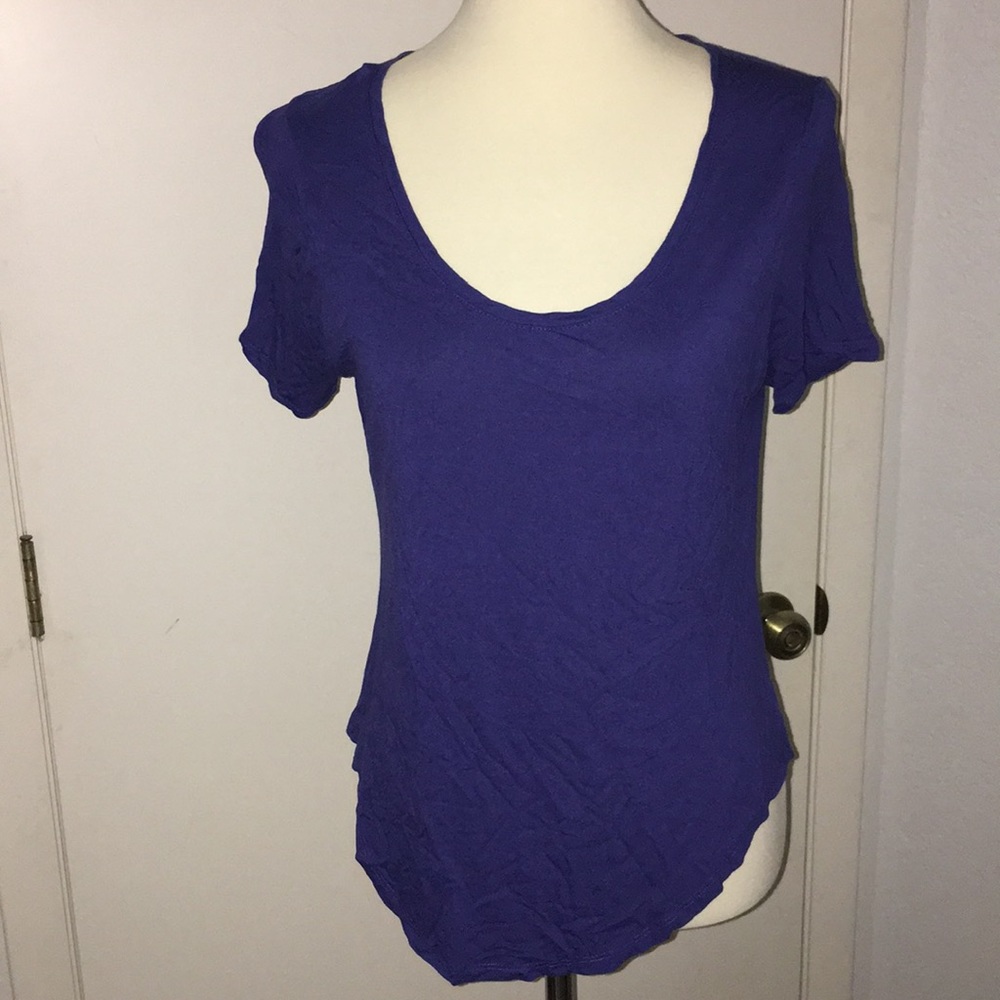 Old Navy Blue Scoop Neck Tee Sz M